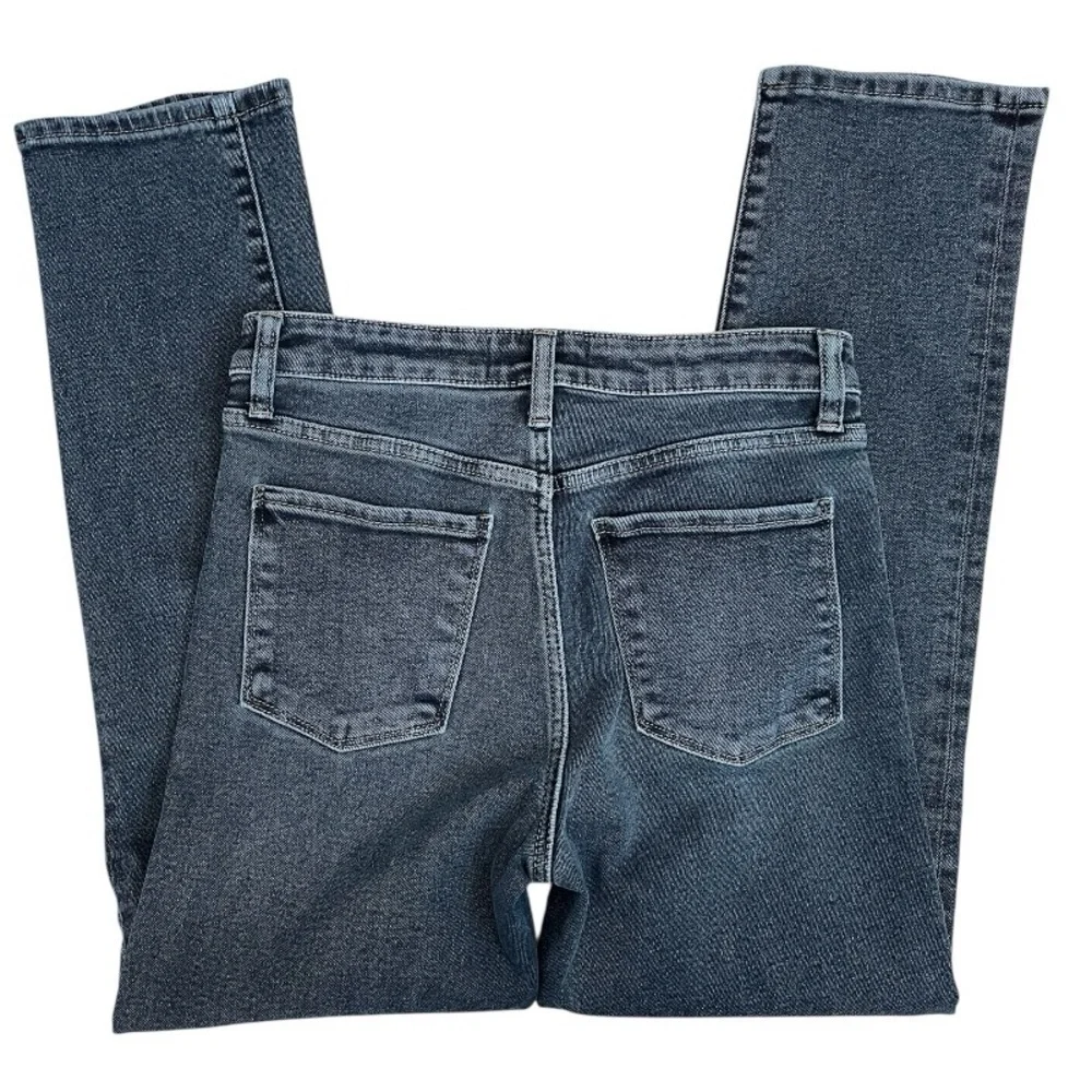 Evereve The Ever Straight High Rise Straight Leg Jeans Dark Wash Size 27